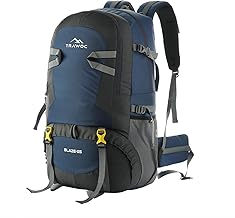 TRAWOC BLAZE 55 Liter Travel Backpack Daypack Bag for Camping Hiking Trekking Bag for Men & Women, Navy Blue, SHK014, 3 Year Warranty