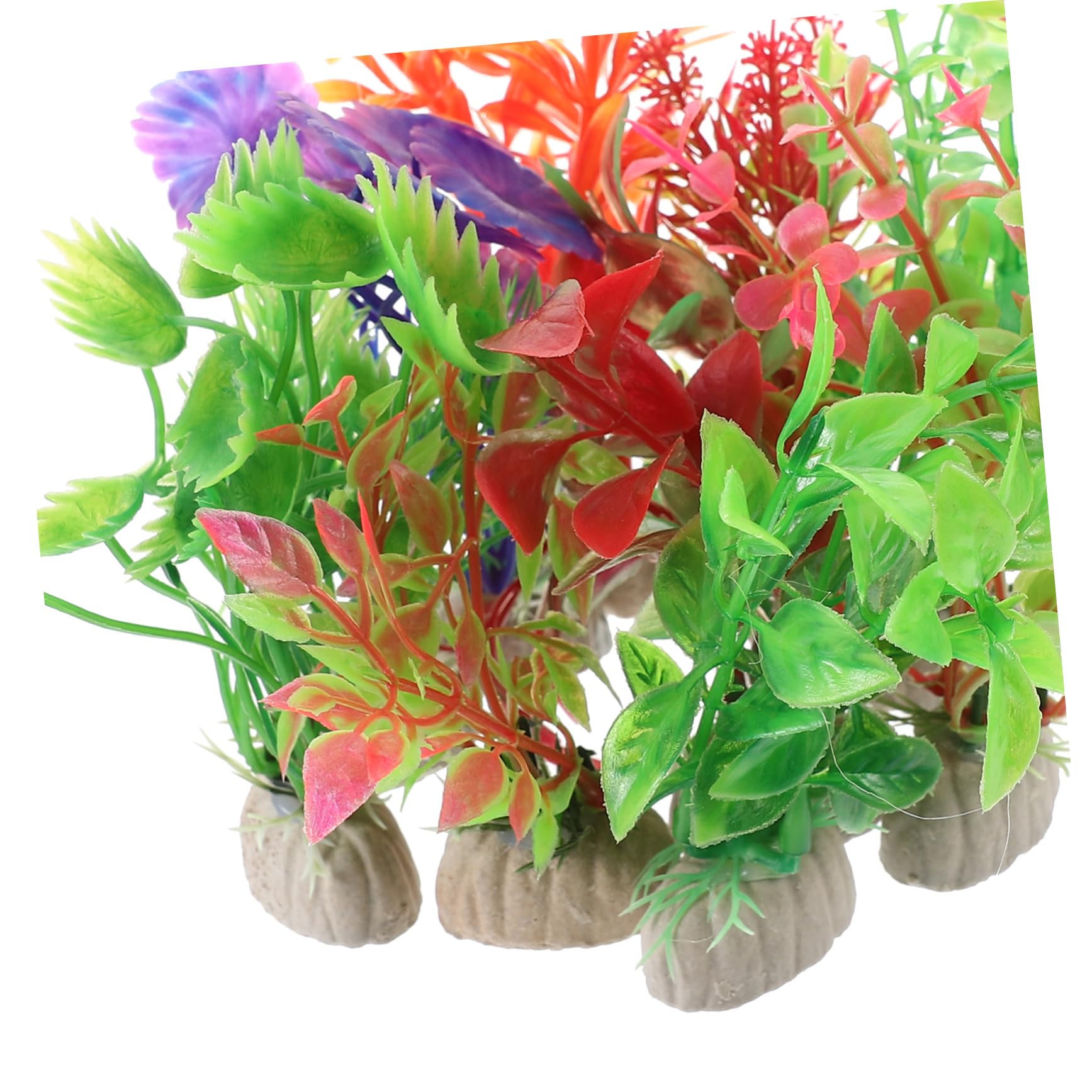 PRETYZOOM 5 Series Decoraciones De Peceras Acuario Interior Decoración Tanque Plantas Accesorios para Peceras Decoraciones Planta De Pecera El Plastico 10 Piezas X 5