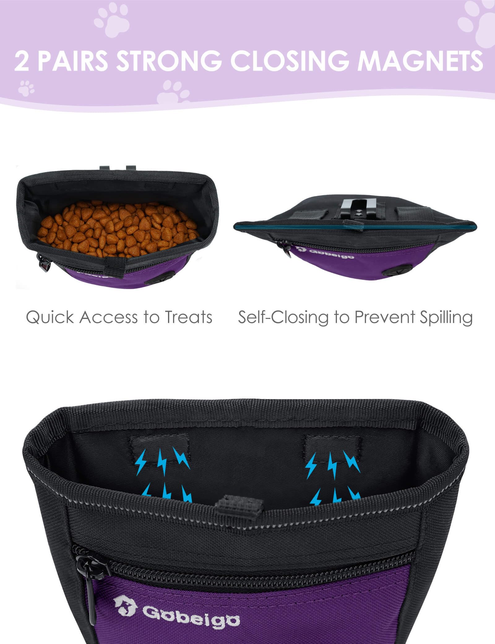 Gobeigo Dog Treat Pouch and Training Clicker, Upgrade Two Magnetic Closure to Prevent Spills - Image 3