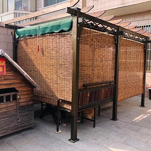 Miniatura 6 de Persianas romanas de bambú para ventanas al aire libre, cortinas enrollables, persianas de privacidad, sin cordón, ligeras, 74, 20, 68, 52, 45, 58,