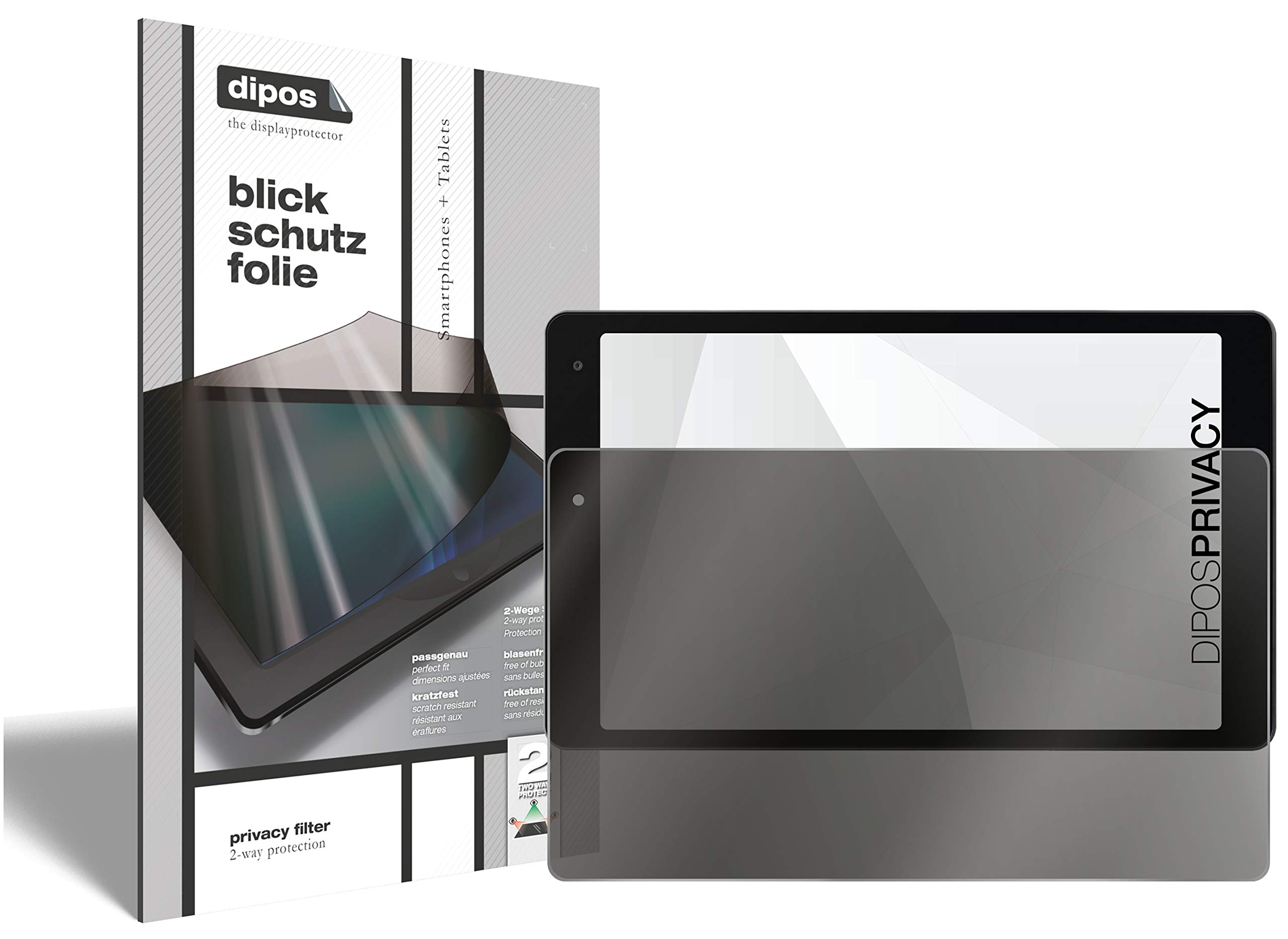 dipos Pellicola Privacy per Medion LifeTab P10506 | Protezione schermo opaca Anti-Spia a 4 Vie, si adatta perfettamente, antigraffio, senza bolle, autoadesiva