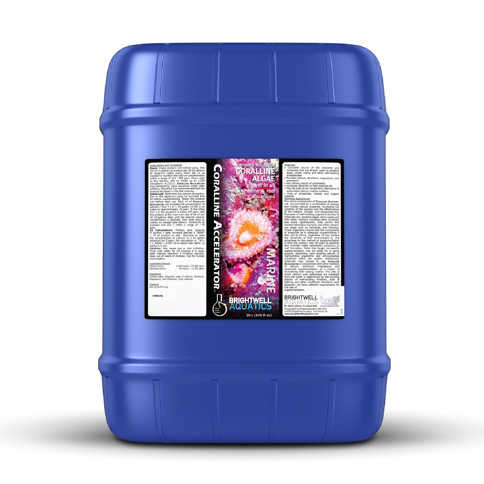Brightwell Aquatics Coralline Accelerator Coralline Supplement, 20L