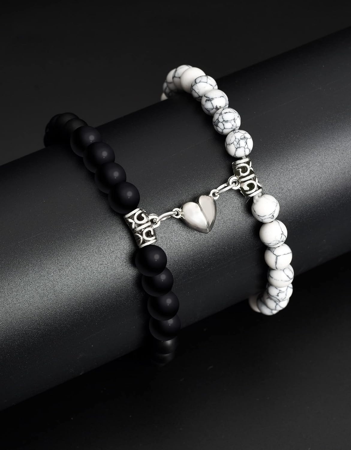 Miniatura 5 de Pulseras magnéticas para parejas para mujeres, hombres, él y ella, pulsera de relación a distancia, pulsera de cuentas de amistad