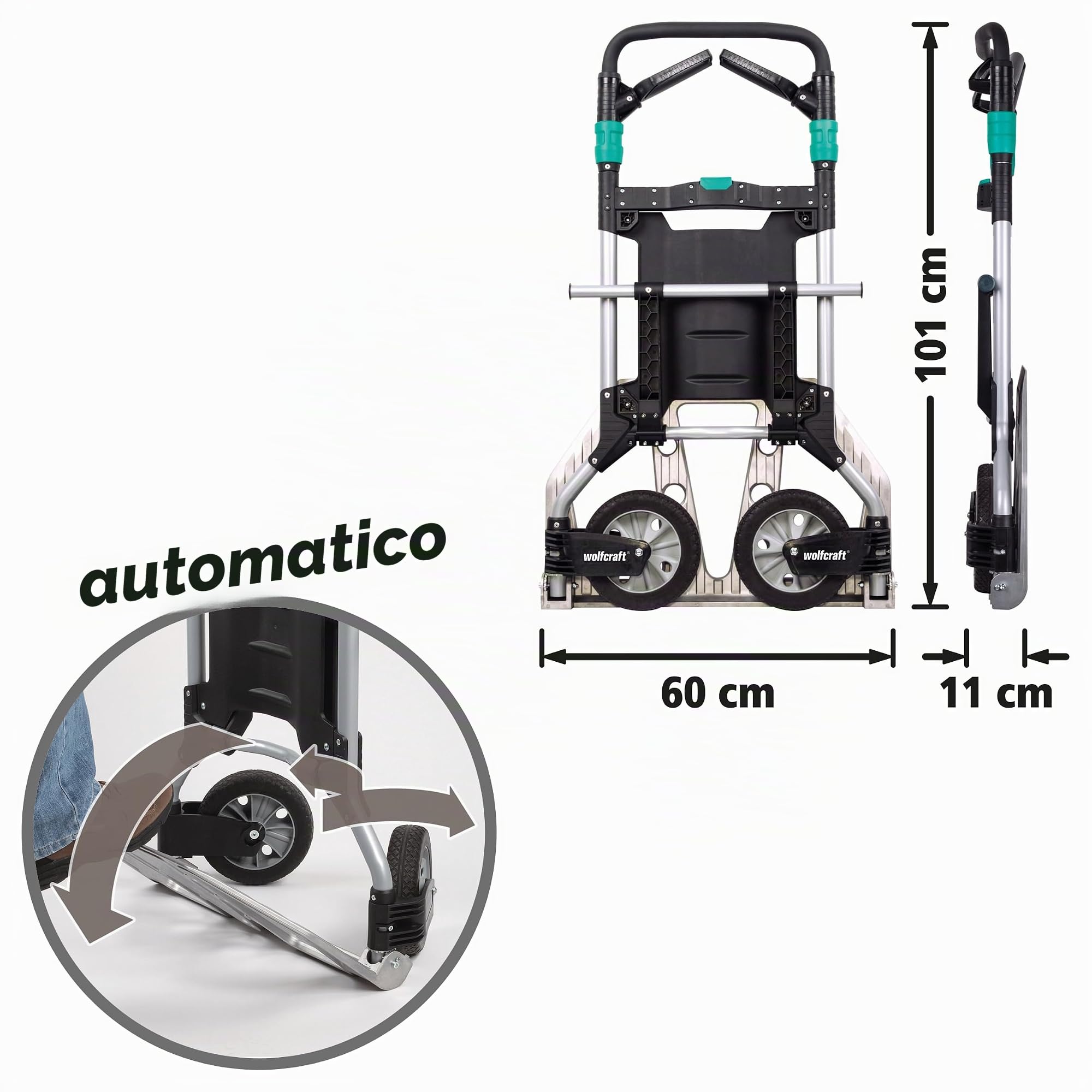 wolfcraft Sistema di trasporto TS 1500 I 5525000 I Il carrello professionale ad alte prestazioni