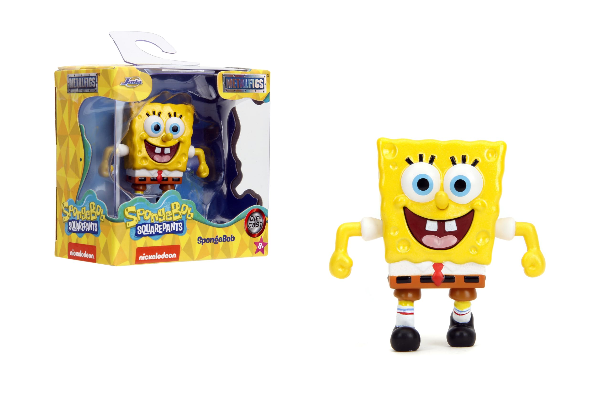 Jada Toys Spongebob Figure (1 Piece) - Collectible Metal Figures (Spongebob) for Fans and Collectors from 8 Years, Approx. 6.5 cm Tall