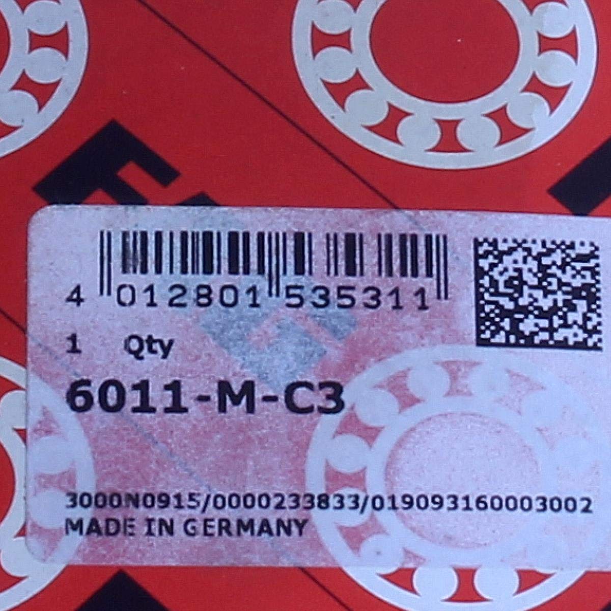 6011-M-C3 FAG Rodamiento de bolas cojinete 55x90x18mm