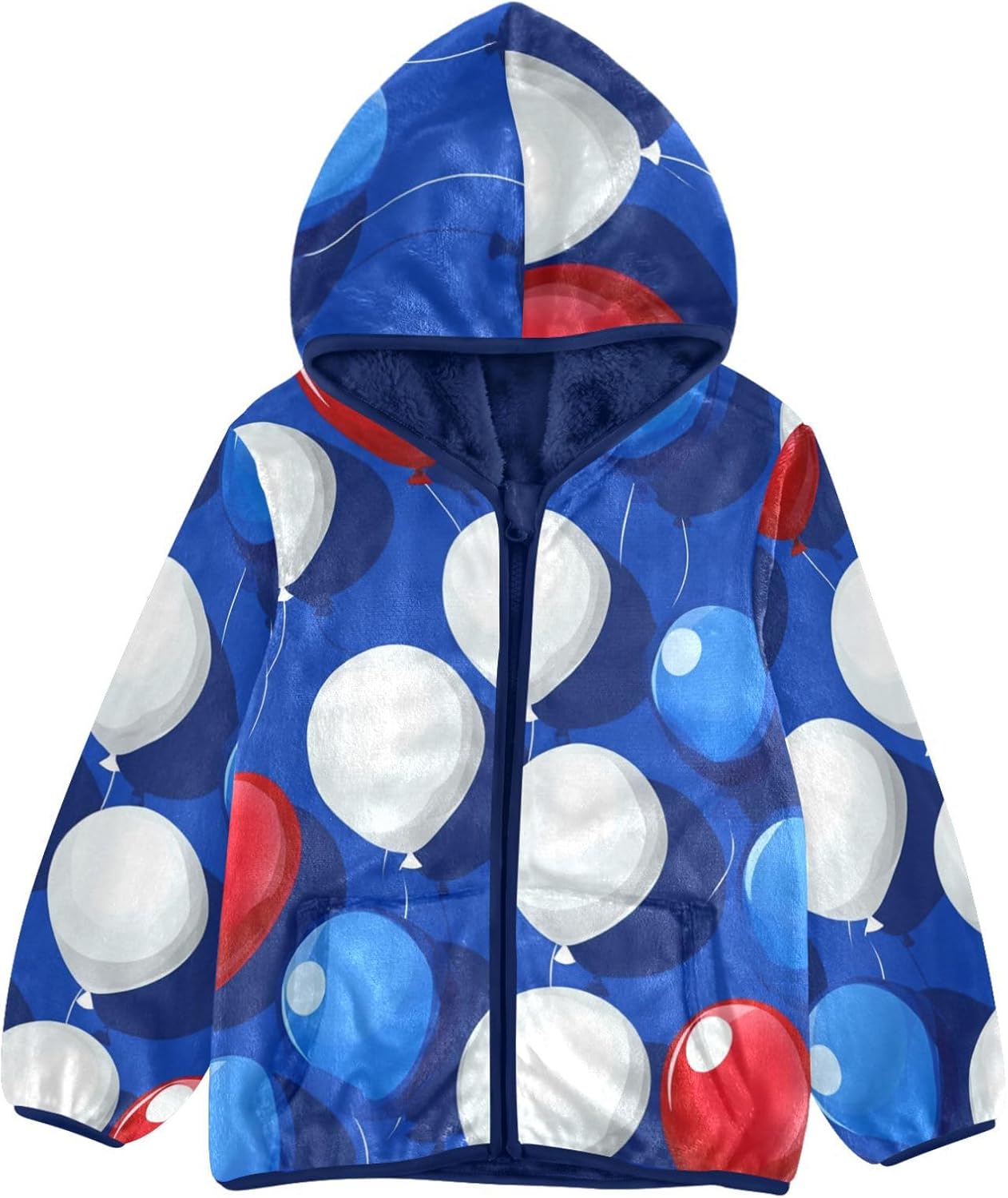 Independence Day Balloon Toddler Jackets Outerwear Jackets Navy Blue Fall Baby Boy Clothes