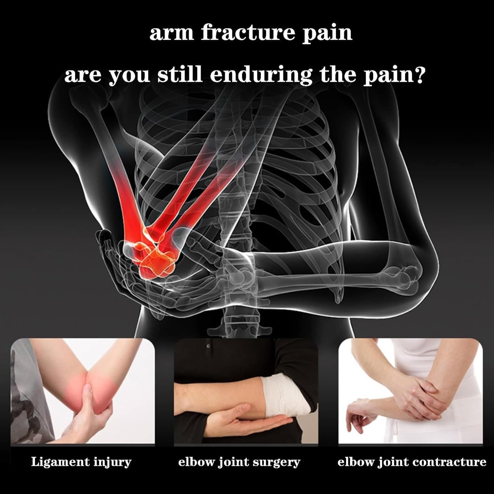 Soporte de Inmovilización de Codo Ajustable Equipo de Rehabilitación Soporte de Corrección de Fractura de Brazo for Lesiones de Codo Lesiones de Ligamentos Fracturas Artritis
