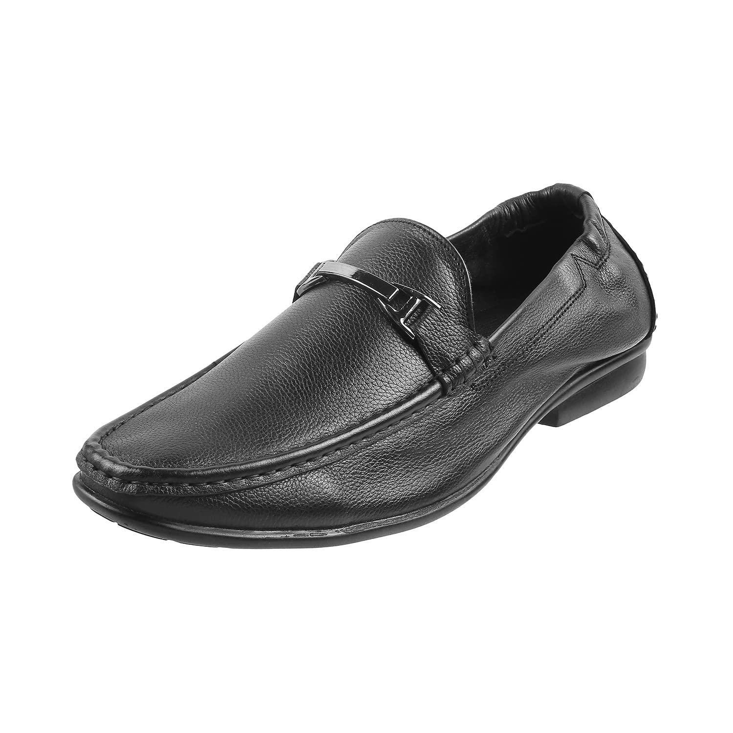 Mochi Mens Black Faux Leather Metal Trim Stylish Loafers UK/8 EU/42 (71-8546) (B09NRR6M61) Amazon Price History, Amazon Price Tracker