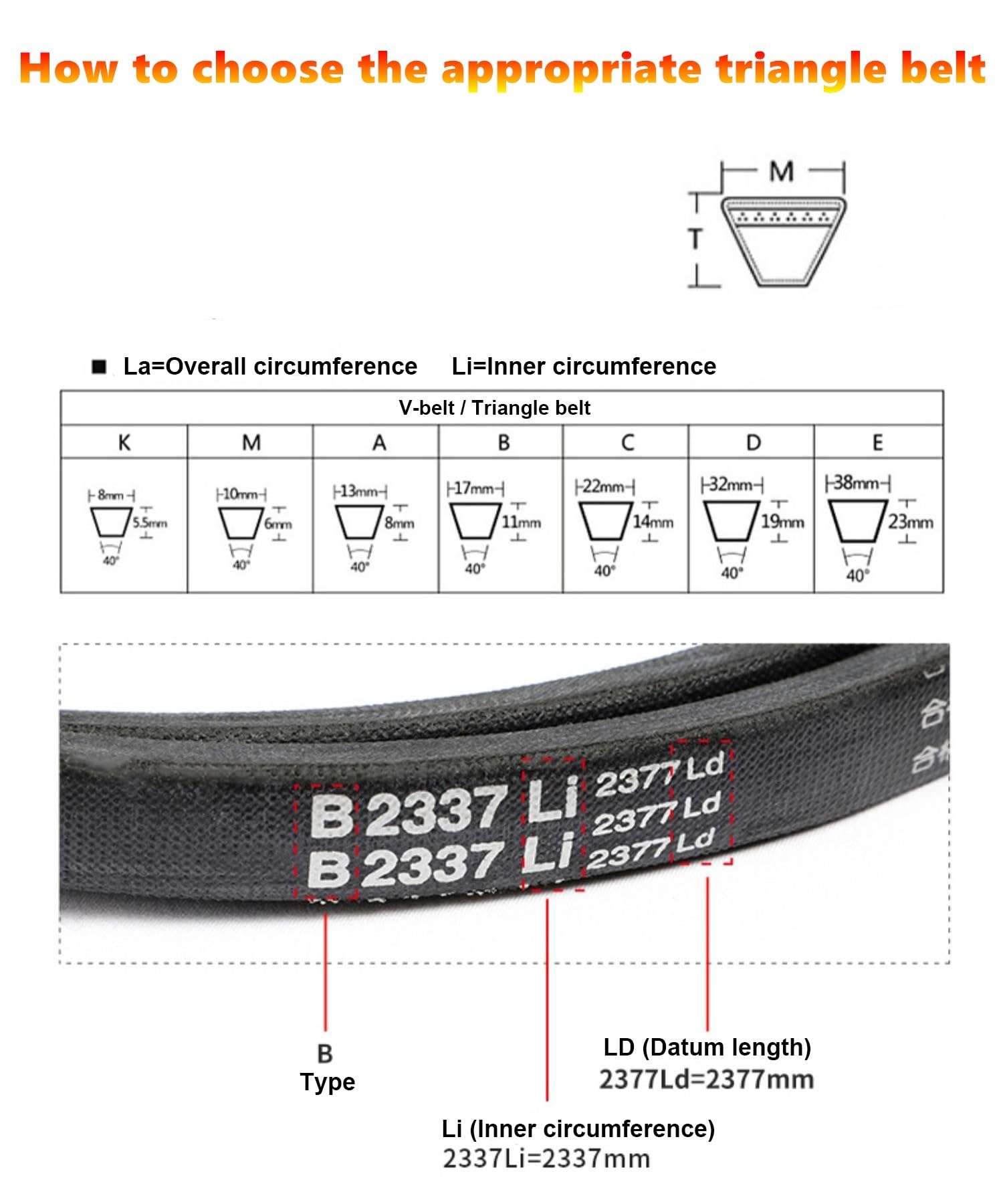 Gumowy przenośnik taśmowy – pasek napędowy typu B 17 mm szerokość 11 mm grubość 137 cm długości dla wydajnego rozwiązania napędowego do przenoszenia materiałów