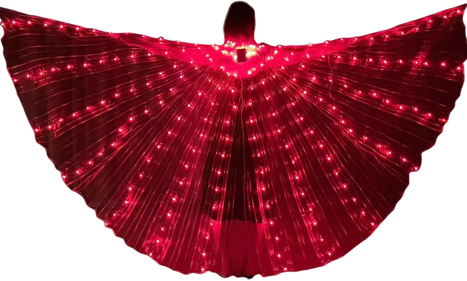 Light Up Fairy Wings Adult Women, LED Cape for Girls, Perfect for Party Carnival Halloween Belly Dance