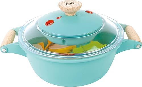 Miniatura 2 de Hape Little Chef Cooking & Steam Playset  Cocina de juguete con comida de juego y accesorios, para niños a partir de 3 años