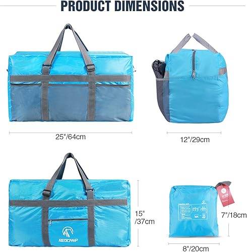 Miniatura 5 de REDCAMP Bolsa de viaje plegable, 75L96L100L Bolsa deportiva grande, Bolsa de lona plegable, Bolsa de lona impermeable ligera