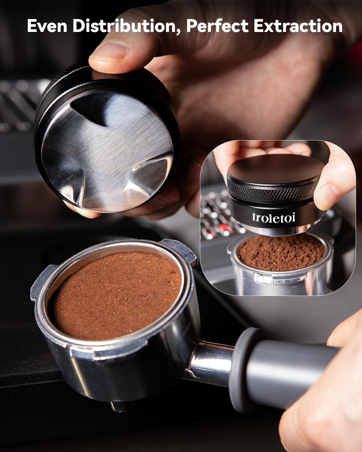 Zestaw akcesoriów Espresso 51 mm, Tamper, Dystrybutor Kawy, WDT Tool
