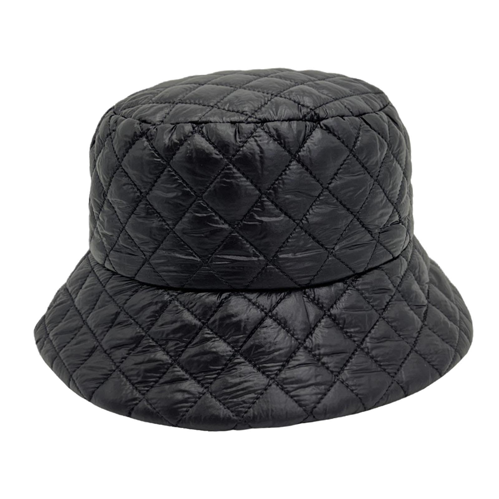 Winter Bucket Hat Filled Trendy Quilted Fisherman Cap for Adults Women Girls Black |Clothing, Shoes & Accessories | Womens Accessories | Hats-image-13