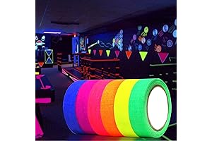 Neon Black Light Tape, 6 Colors Black Light Tape Sets