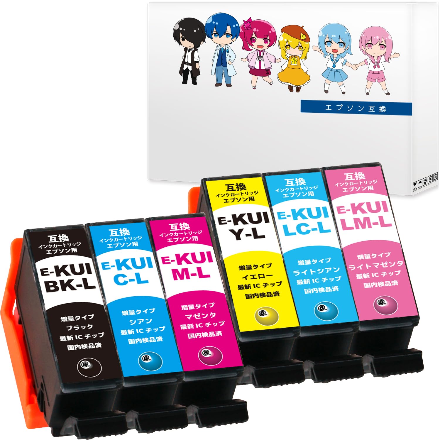 Amazon.co.jp: エプソン用最優良互換インクカートリッジ KUI-6CL-L(BK