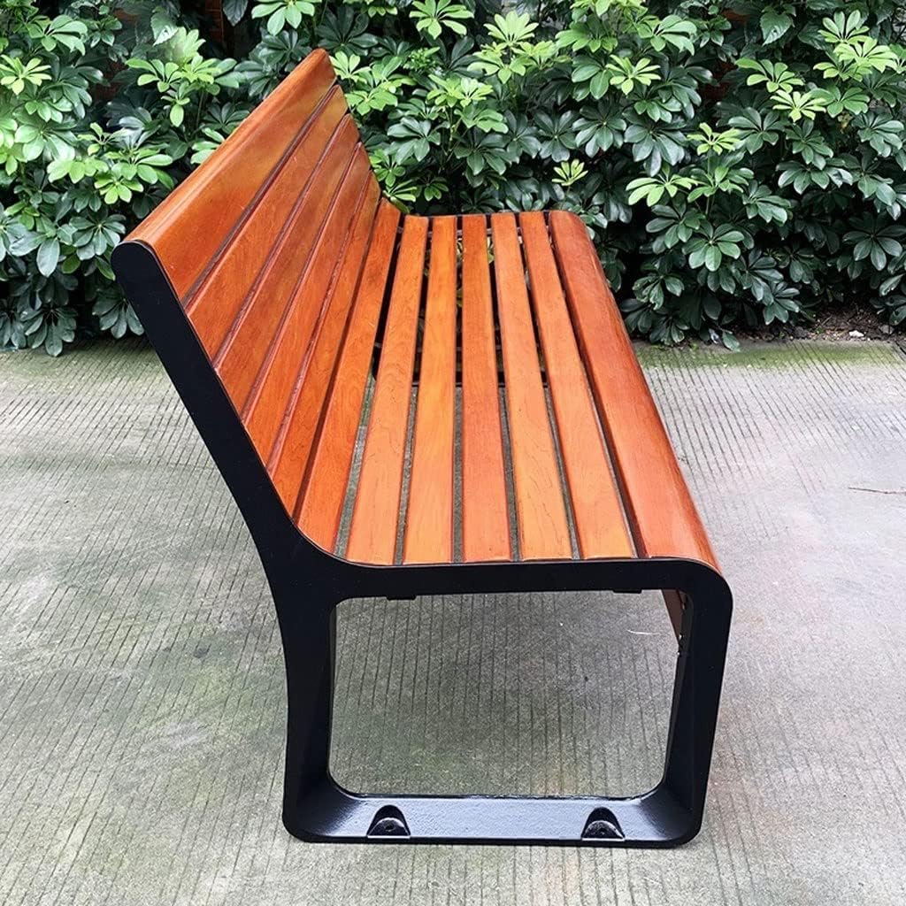 Patio Benches for Outdoors Nordic Outdoor Park Bench with Backrest Metal Square Garden Viewing Seat Beach Chair Shopping Mall Rest Garden Benches for Outdoors
