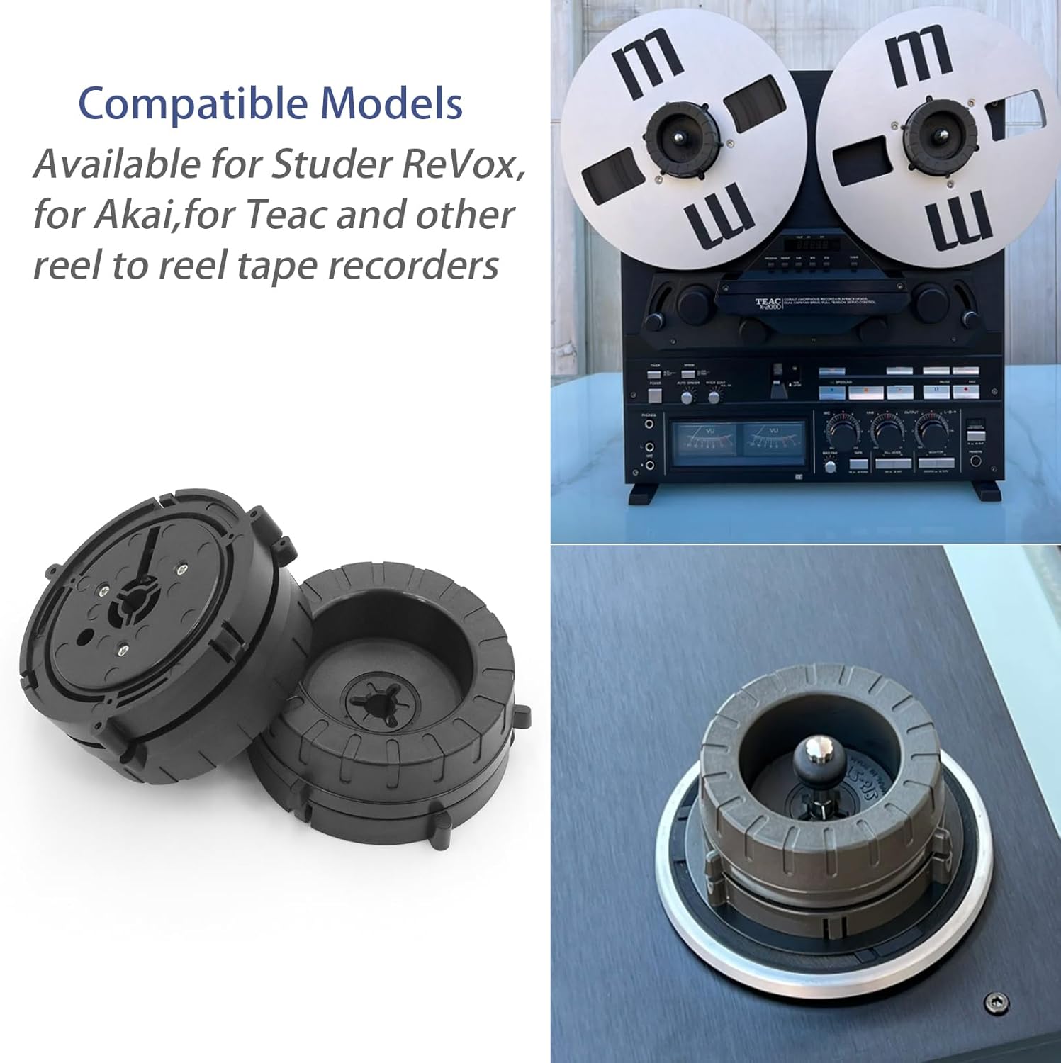 1 Pair Nab Hub Adapters, Universal 10 inch Reel to Reel Tape Recorder Opener for B67, for Akai