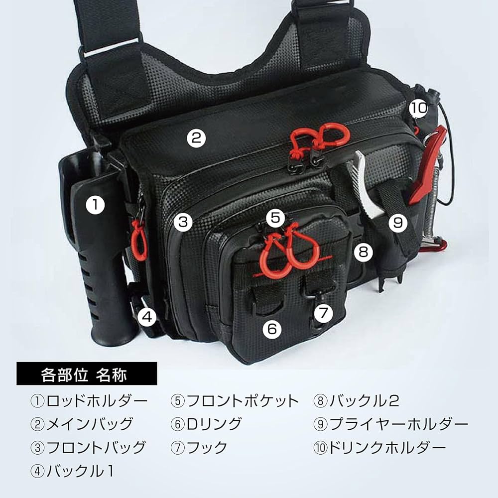 リーニア バッグ ロッドホルダー プライヤーホルダー 水温計 ドリンクホルダー リーニア バッグ ロッドホルダー プライヤーホルダー 水温計