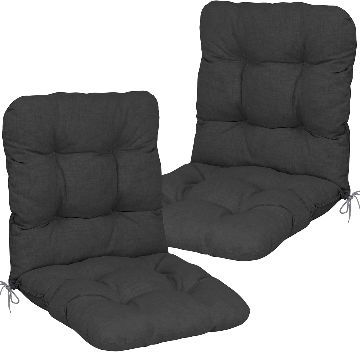 DILUMA Niedriglehner Auflage 100x50 cm Anthrazit 2er Set Wasser und