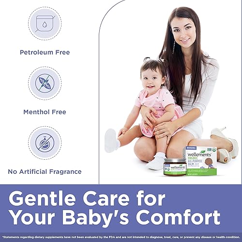 Miniatura 2 de Wellements Bálsamo orgánico multiusos para bebés y niños (1.8 onzas líquidas) | Ungüento suave y calmante para bebés para pieles secas, rozadas y