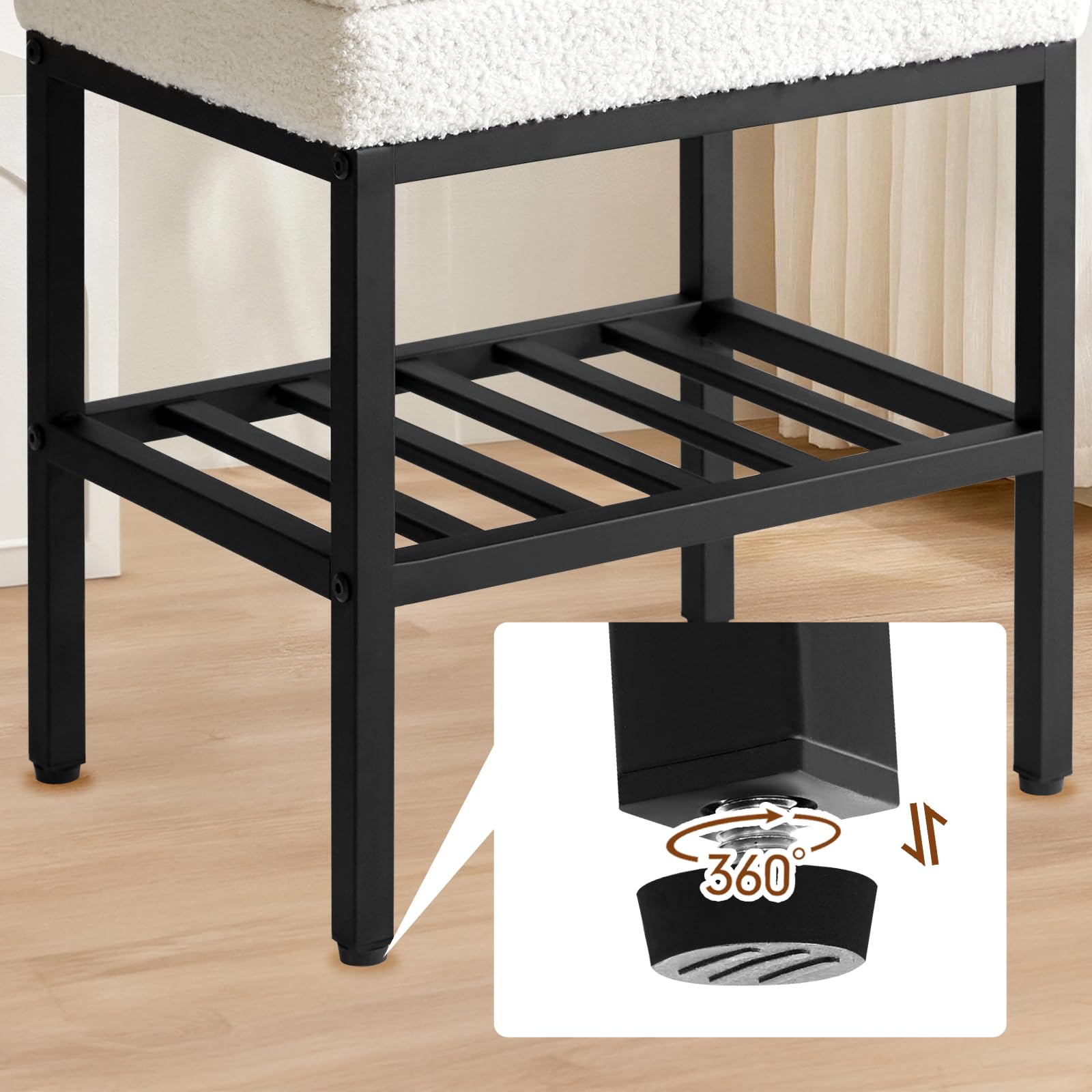 YMYNY Banco Zapatero con Asiento y Almacenamiento, Blanco, HSC001W | Zapatero Entrada Recibidor con Almacenamiento Oculto para Sala de Estar, Pasillo, Dormitorio