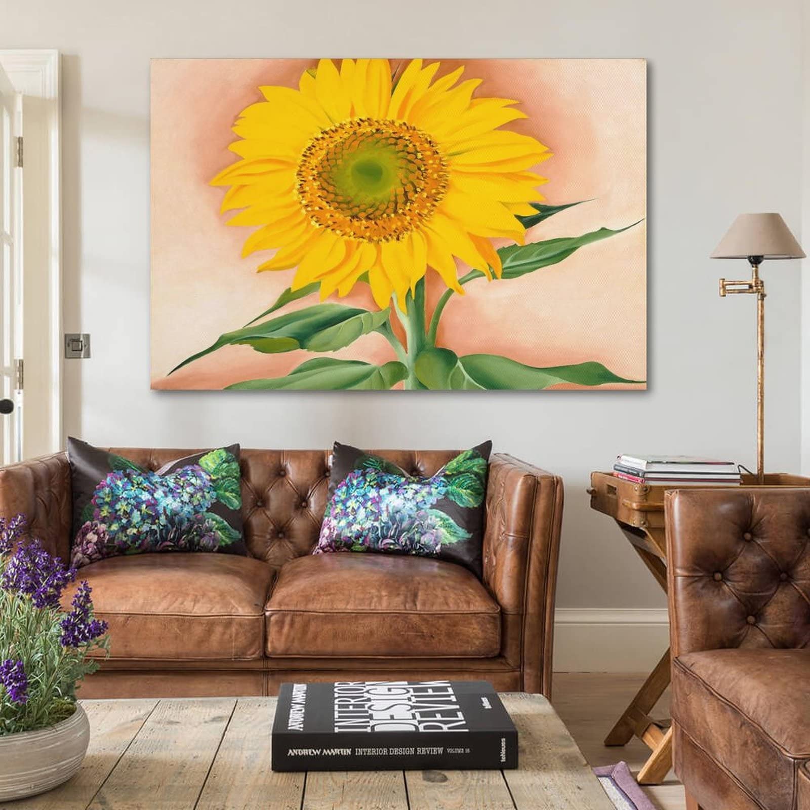 ジョージア・オキーフ 「ひまわりSUNFLOWER」　額付き 高級アートプリント ジョージア・オキーフ 「ひまわりSUNFLOWER」 額付き 高級アート