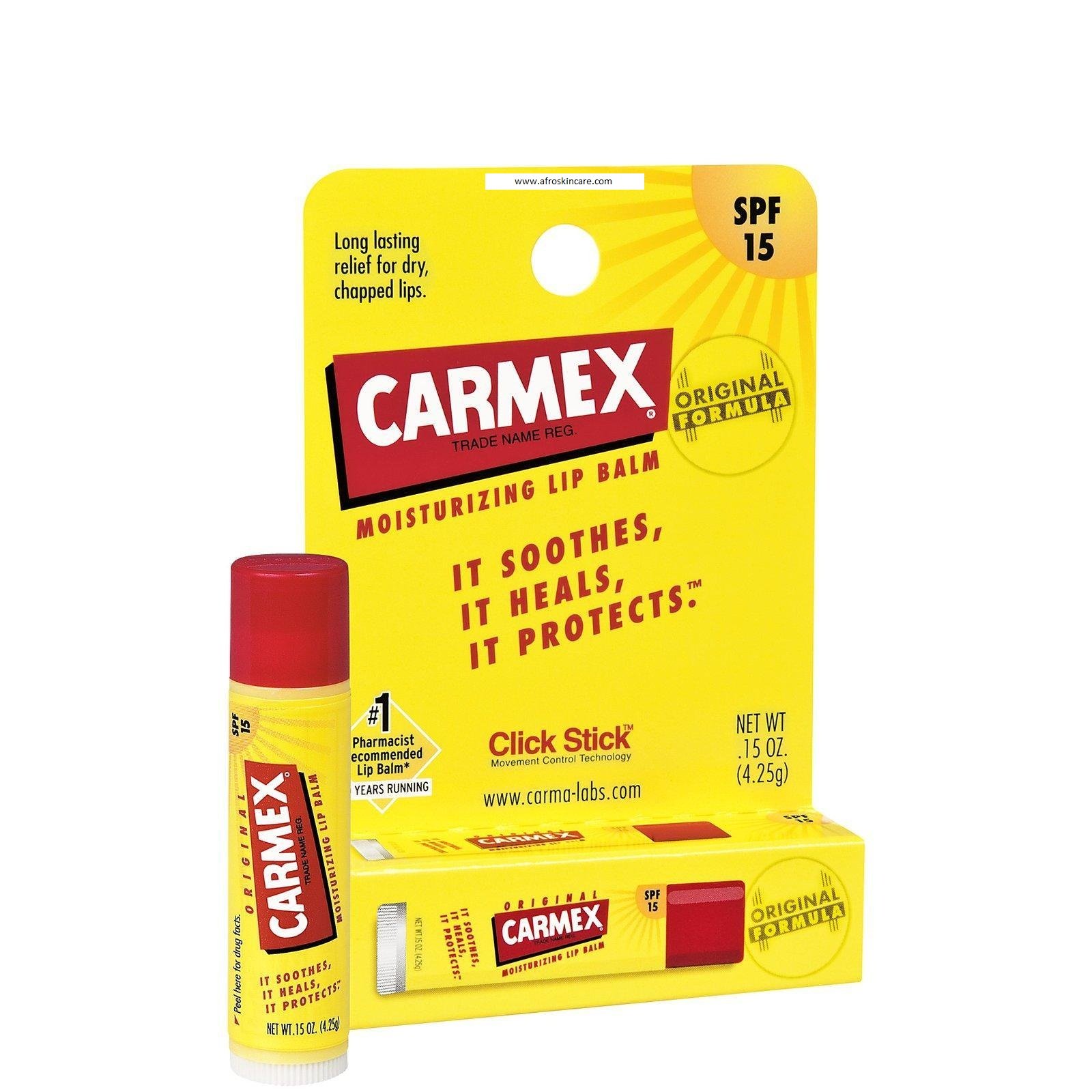 CarmexOriginal Formula SPF 15 Moisturizing Lip Balm .15 Oz. Each (Pack of 12)