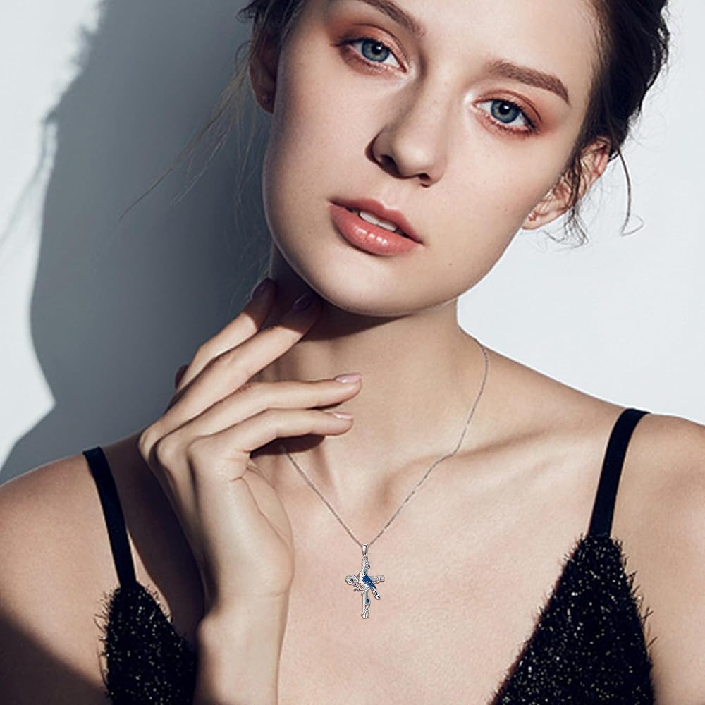 Amazon.com: ONEFINITY Blue Jay Necklace 925 Sterling Silver Blue