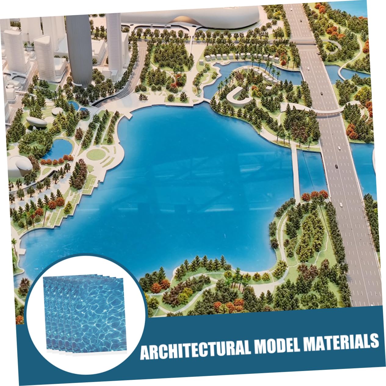 ibasenice 10pcs Fake Water Sheet DIY Plastic Water Decor Sturdy Stream Basing for Model Decor - Image 7