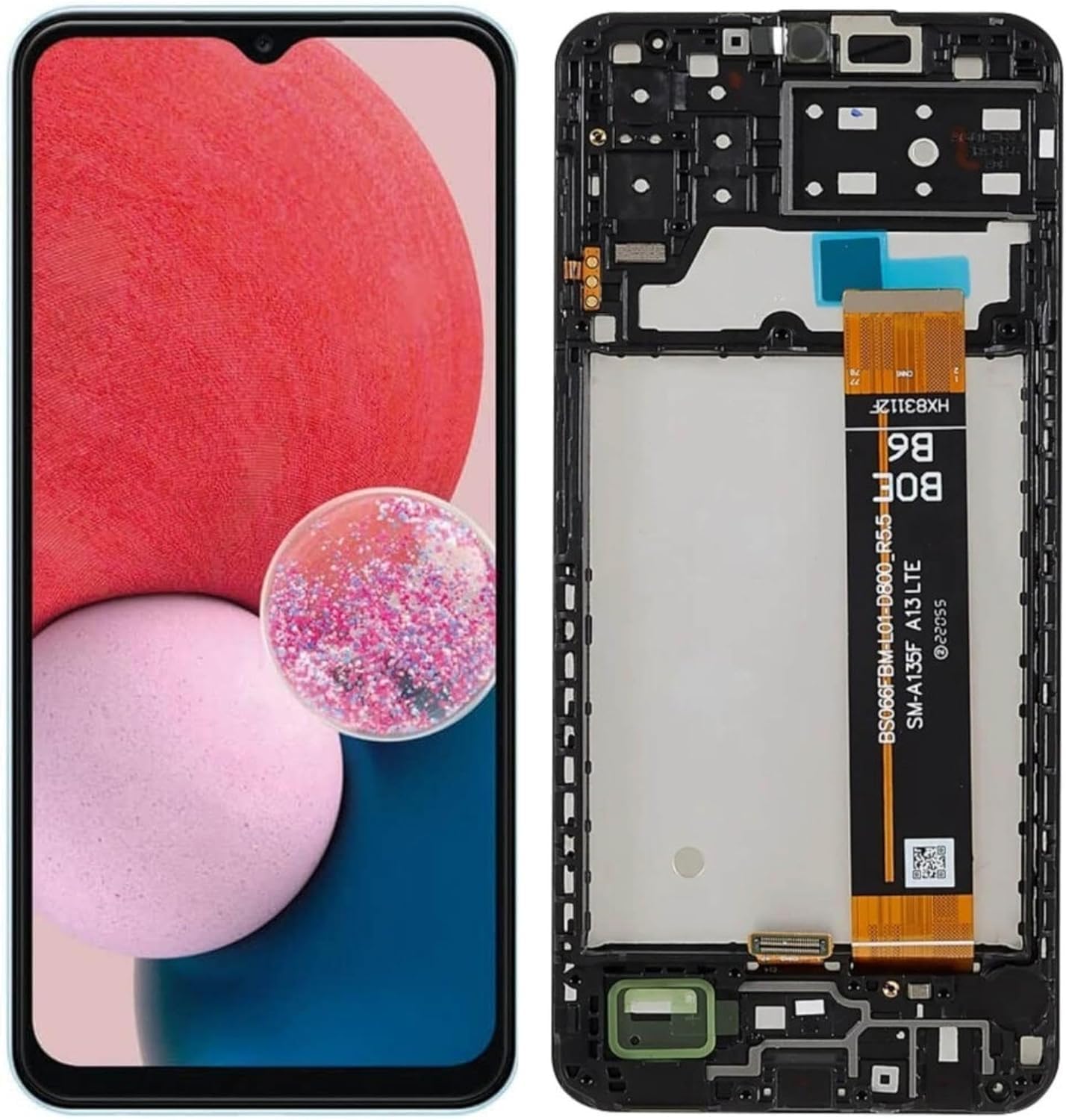 ZOETEC Bildschirmersatz für Samsung Galaxy A13 4G SM-A135F SM-A137F LCD-Display, Touchscreen, Digitizer, komplette Montage mit Rahmen, Reparaturwerkzeug-Set