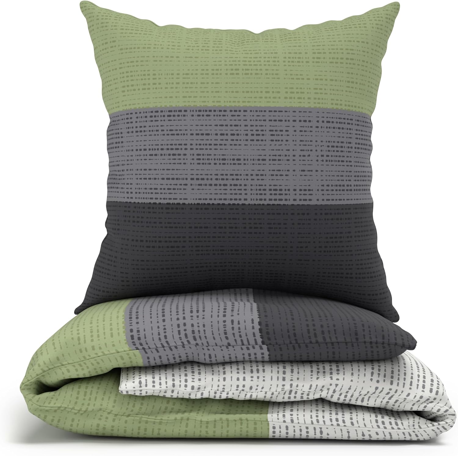 Green, Grey, Striped