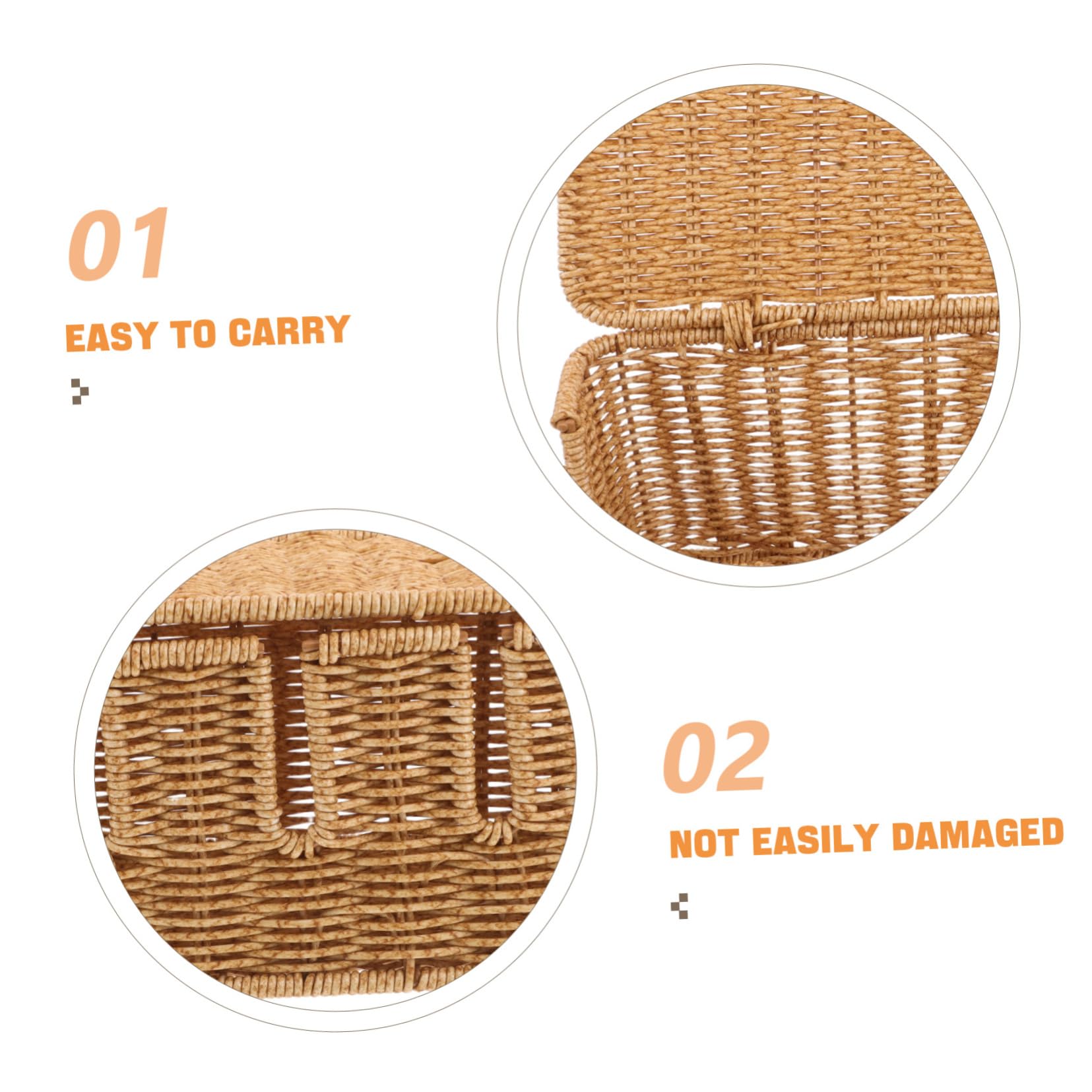 Organizzatore Cavi Elettrici da Scrivania in Plastico, Stile Rattan | Box Decorativo per Ufficio e Casa, Struttura Robusta, Ottimizza Spazio sulla Scrivania