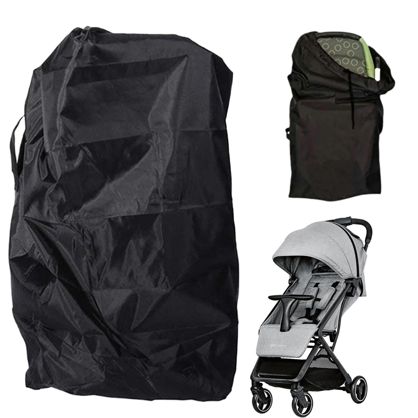 Bolsa de transporte para cochecito, bolsa de transporte impermeable para cochecito, funda protectora de avión y bolsa de viaje, ligera y portátil, ideal para viajes, aviones y uso diario
