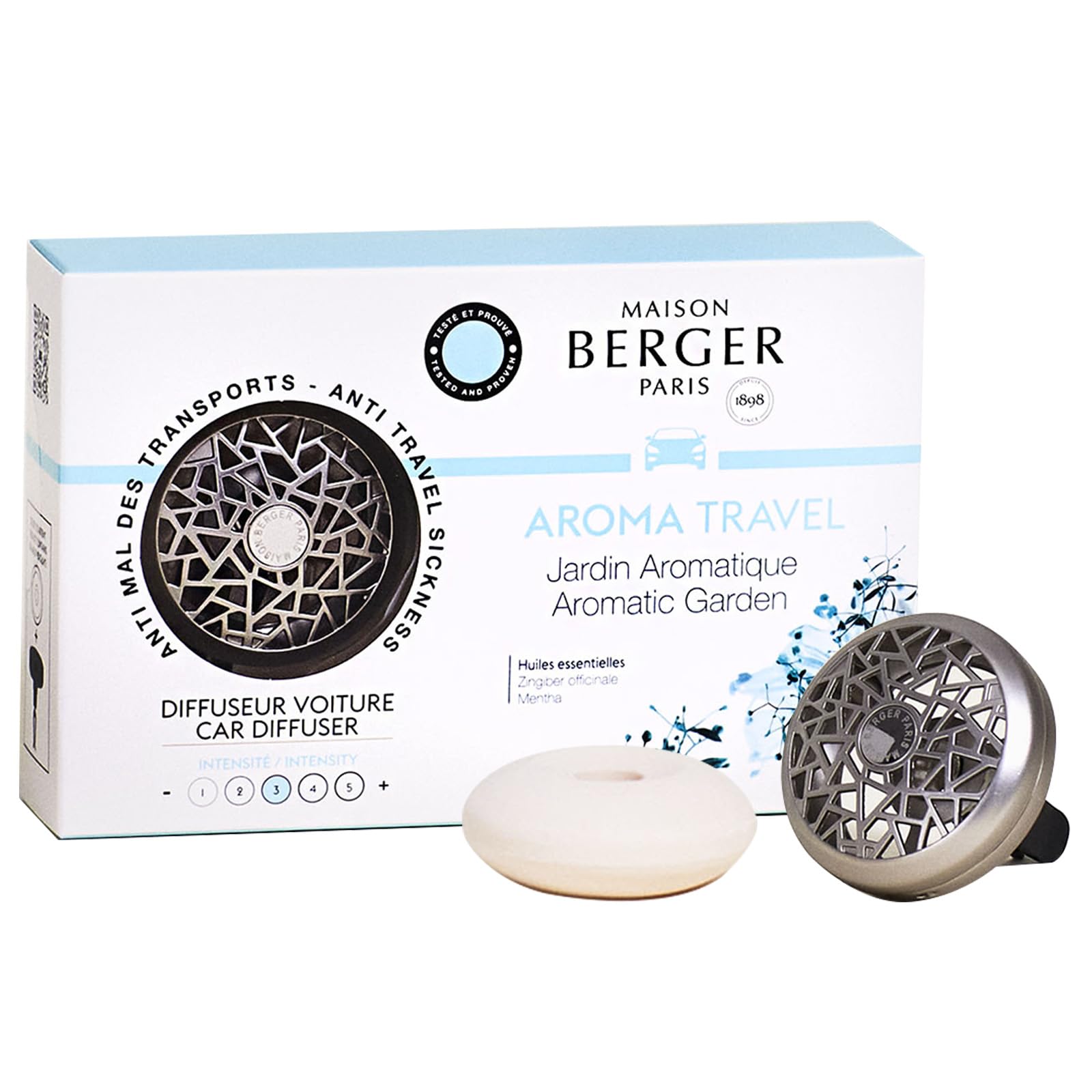 Diffuseur de parfum électrique nomade Maison Berger gris avec recharge