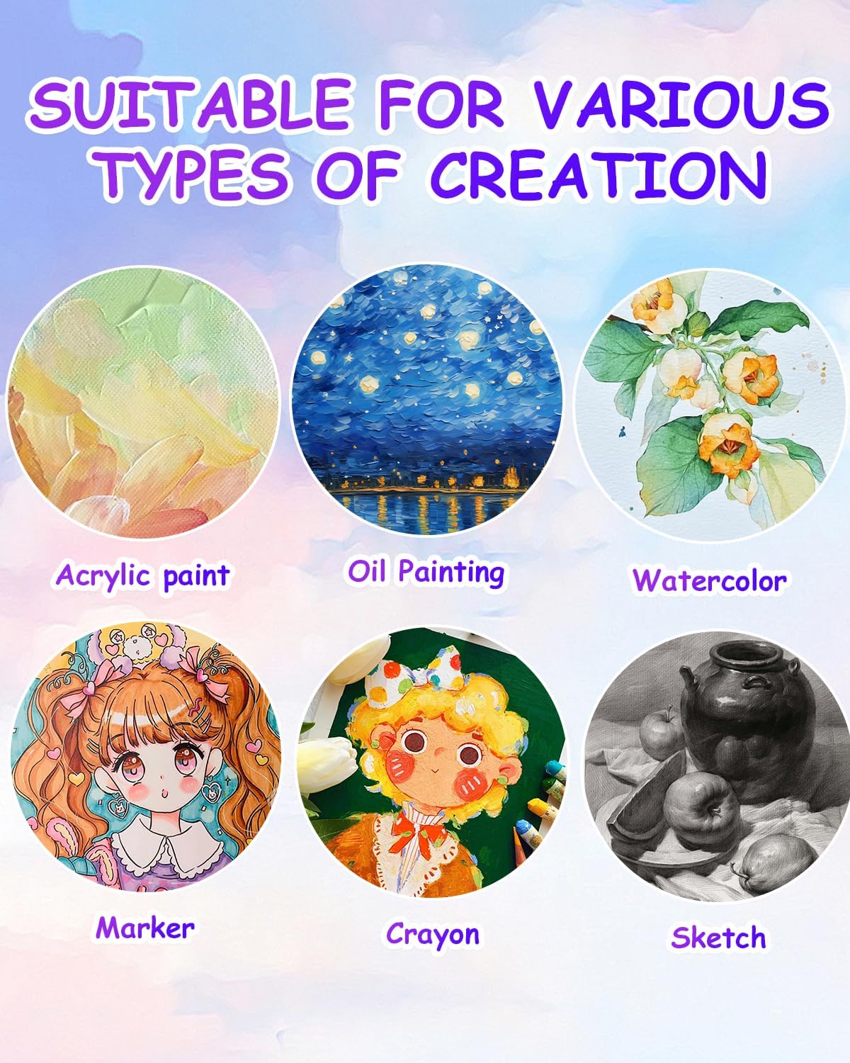 5x7 Inch Canvas Boards for Painting, 8 Pack Primed Acid-Free Blank Canvas Panels, Mini Canvas for Beginners & Artist, Small Canvases for Painting for Classroom and Painting Parties. - Image 4