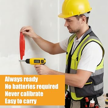 2Pcs Stud Finder, Stud Buddy Wall Scanner, Quick Accurate Detection with No Batteries Required, Wall Scanner Suitable for Drywall and Wood (Yellow)