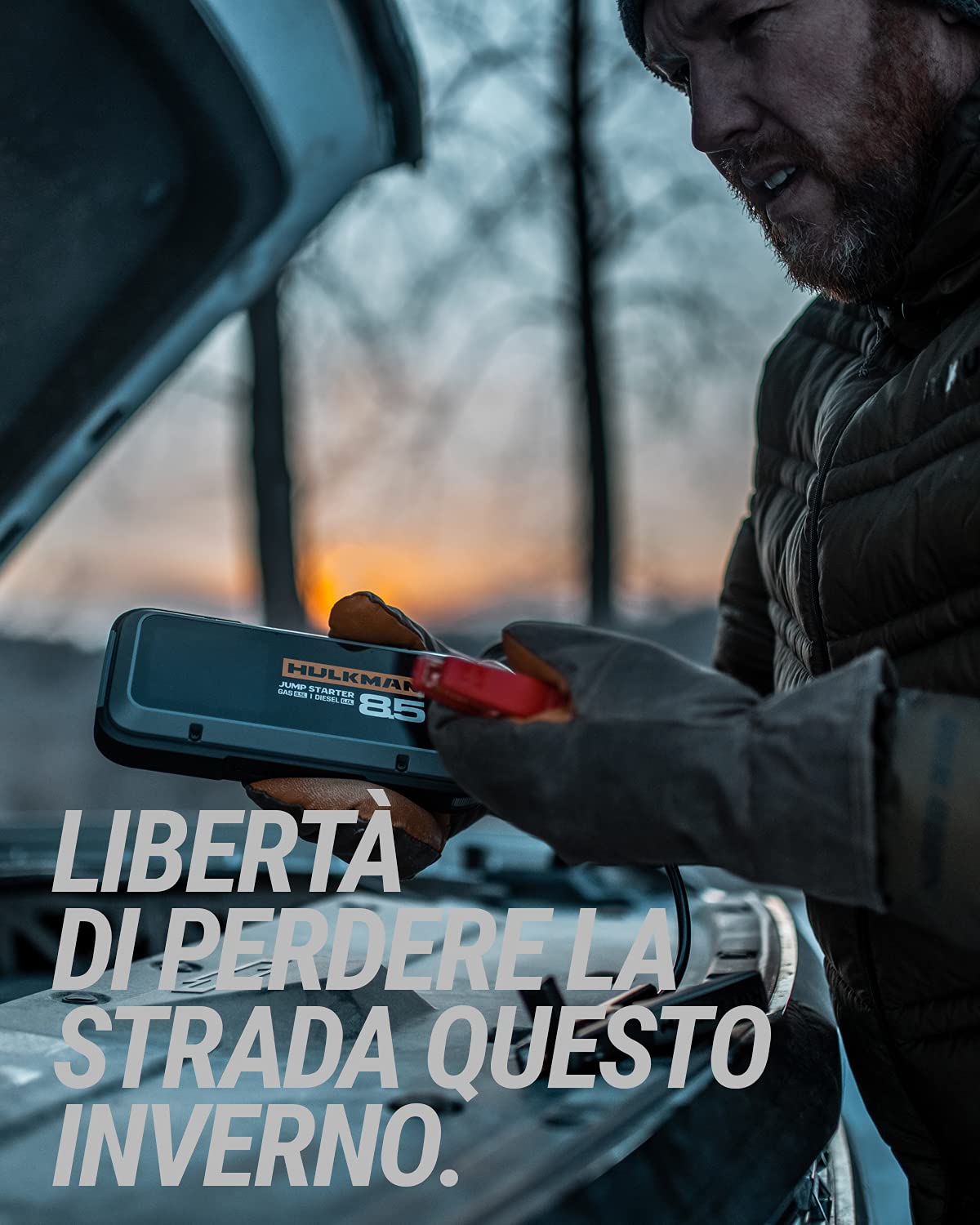 HULKMAN Alpha 85S Avviatore Batteria Auto 2000A 20000mAh Portatile Booster Avviamento Auto Professionale per 8,5L Benzina e 6L Diesel Motori con Carica Rapida 65W Batteria al Litio e -40℉ Start Tech