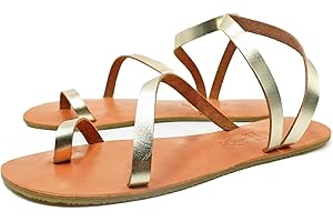 8 Minimalis Leather Barefoot Rose Gold Sandals - VALERIA 24