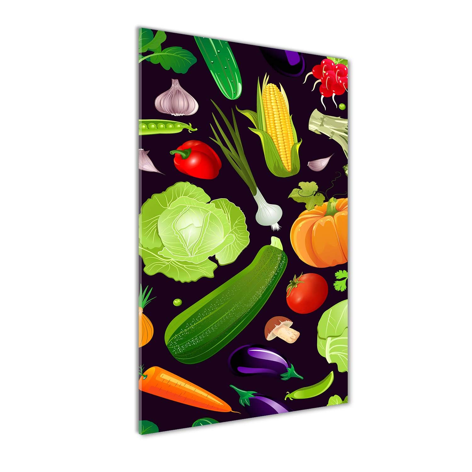 Impression sur verre acrylique Tulup 50x100 cm tableau plexiglas légumes multicolores