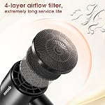 Avanzada Diffuser Hair Dryer, Blow Dryer with Diffuser for Curly Hair | Ionic Care, 450g Compact Design, Cool Shot, Concentrator, Secure Snap-on Diffuser and 4-layer Intake Filter