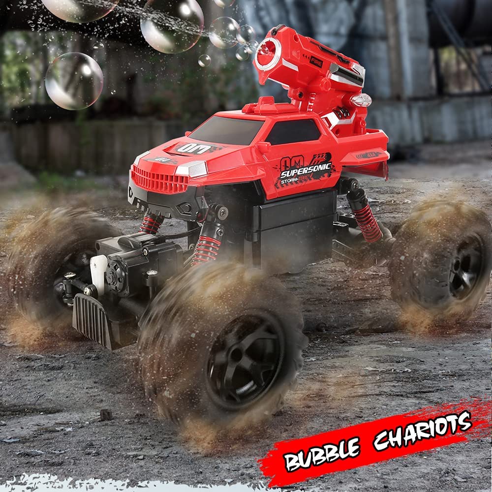 4WD Elektryczny zdalnie sterowany samochód Monster Crawler 1/14 off-road, ciężarówka terenowa RC 2,4 G z funkcją ładowania bąbelkami, prezent świąteczny dla chłopców, nastolatków, pełny