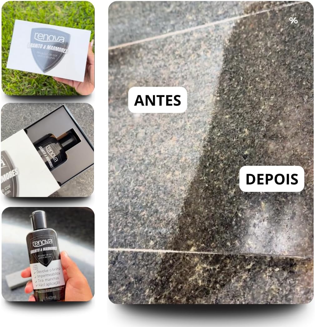 Limpa Granito Marmore Realça Cor Black Brilho Revitalizador