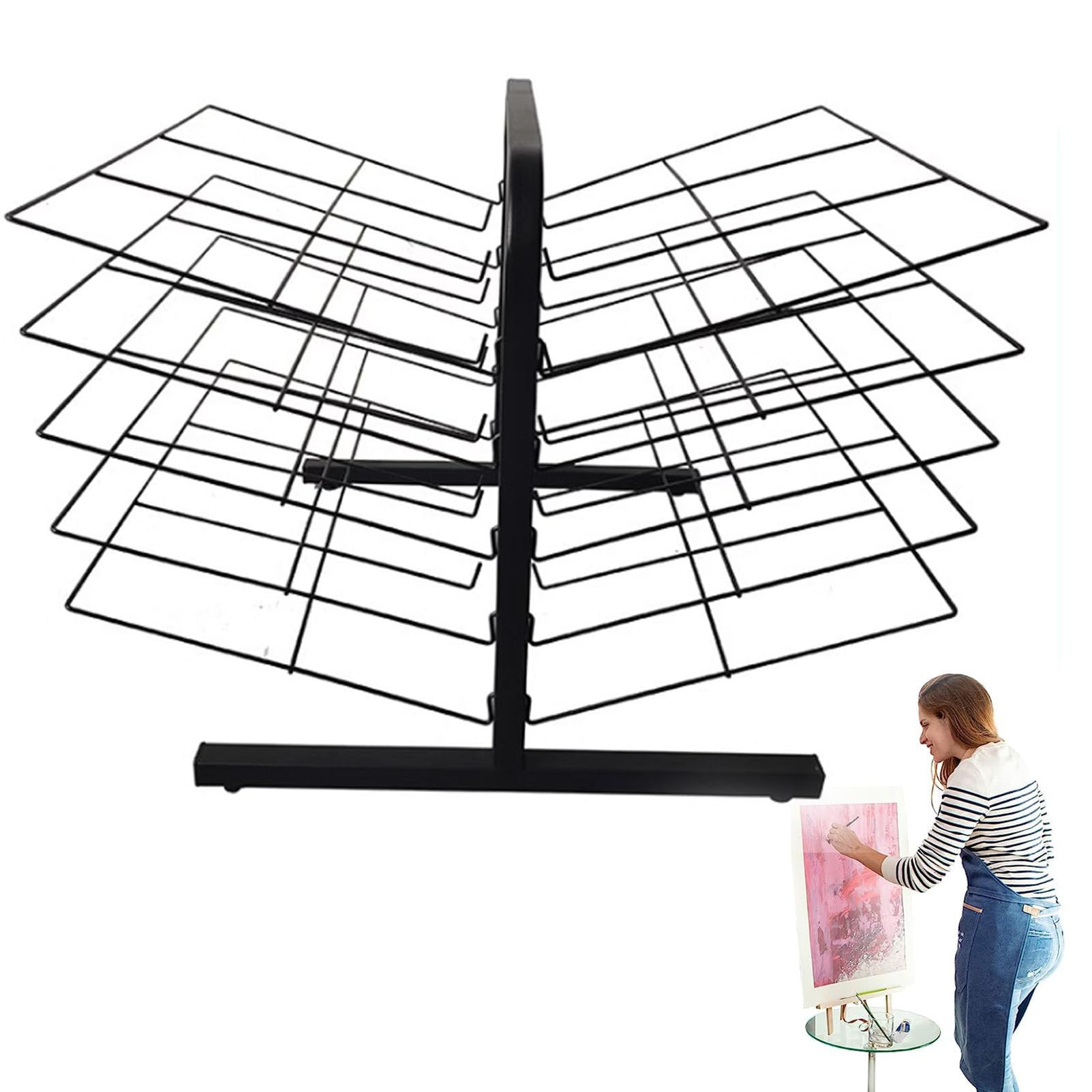 Aioneer Art Drying Rack, Classroom Painting Storage Rack, Dry Painting Storage Rack for Schools Art Studios, 20 Tiers