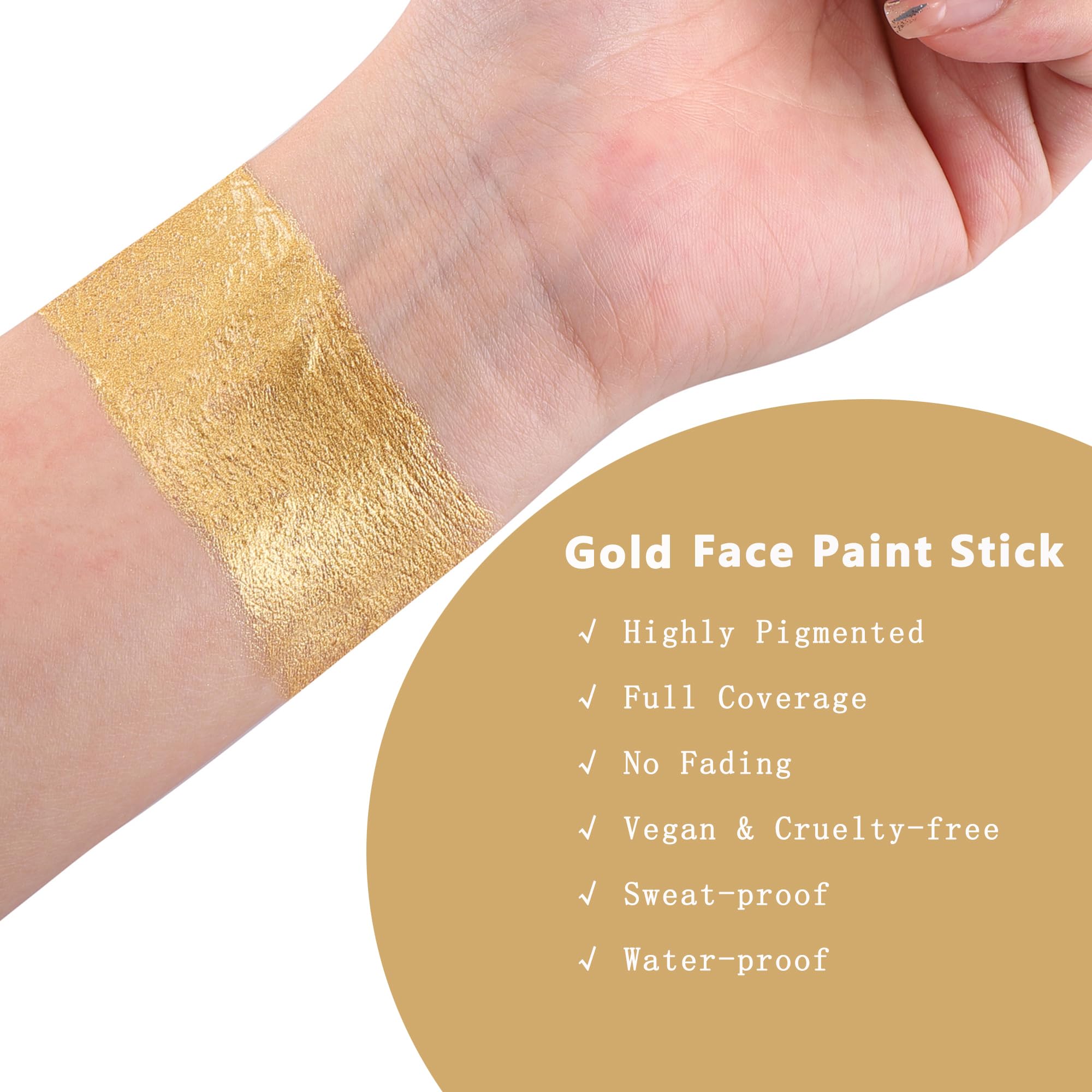 Amazon.com: Metallic Gold Face Paint Stick,Oil Based Body Paint