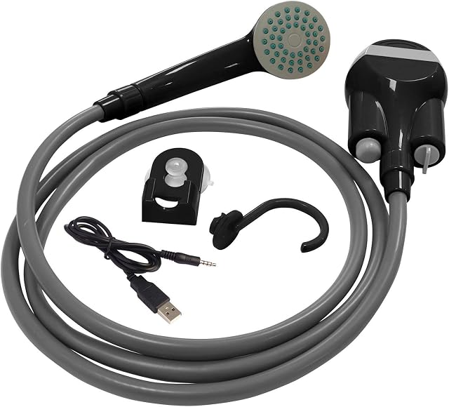 Leisurewize LW627 Rechargeable Portable Shower - 2.5 L/min Camping Showerhead Outdoor/Indoor - Rechargeable, Portable, Lightweight