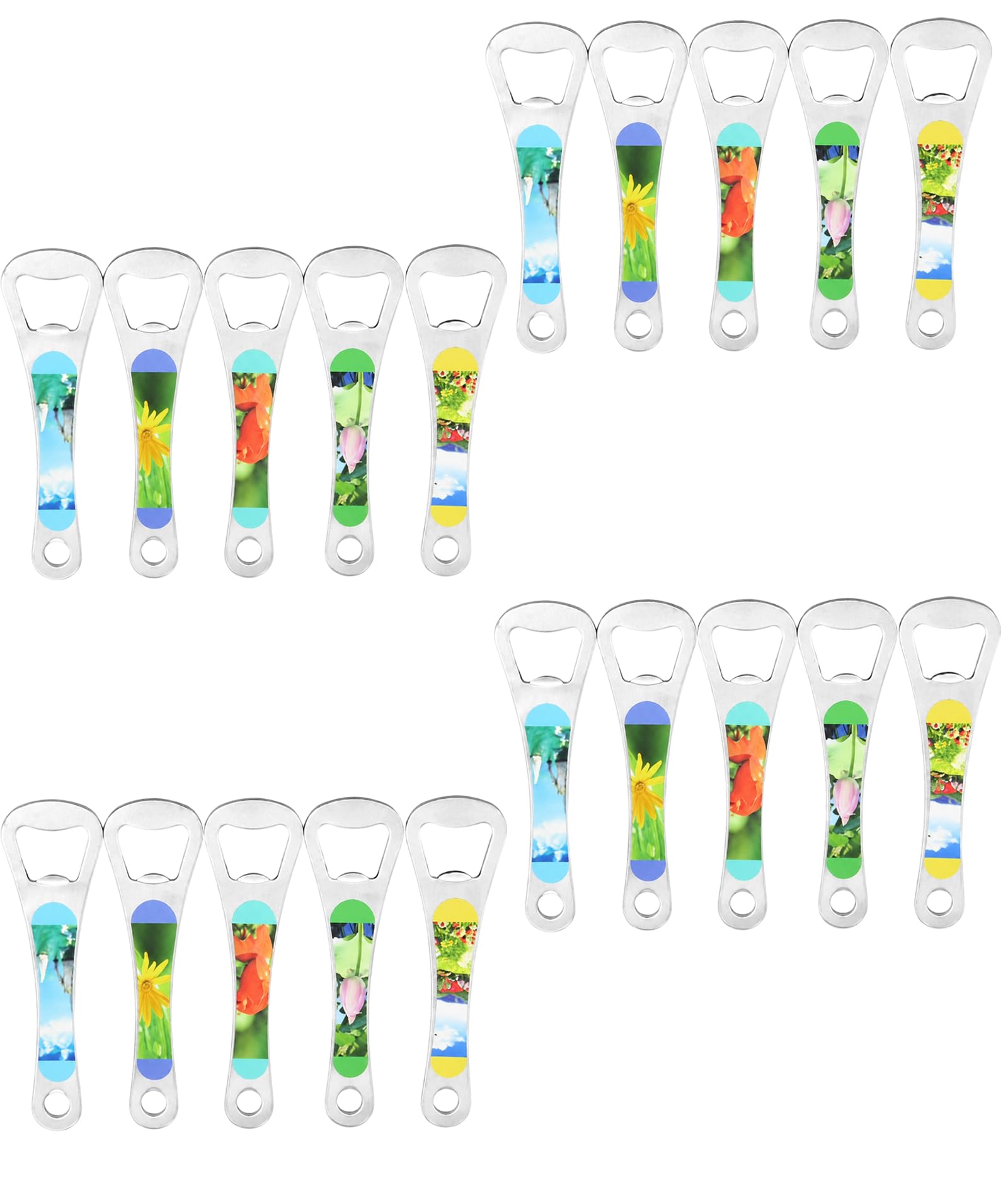 Bottle Opener, 20PCS Bulk Bottle Openers, Professional Beer Opener for Bar Service and Home Parties, Portable Cap Gun Bottle Opener for Outdoor Activities and Gifting, Random Pattern-picture-28