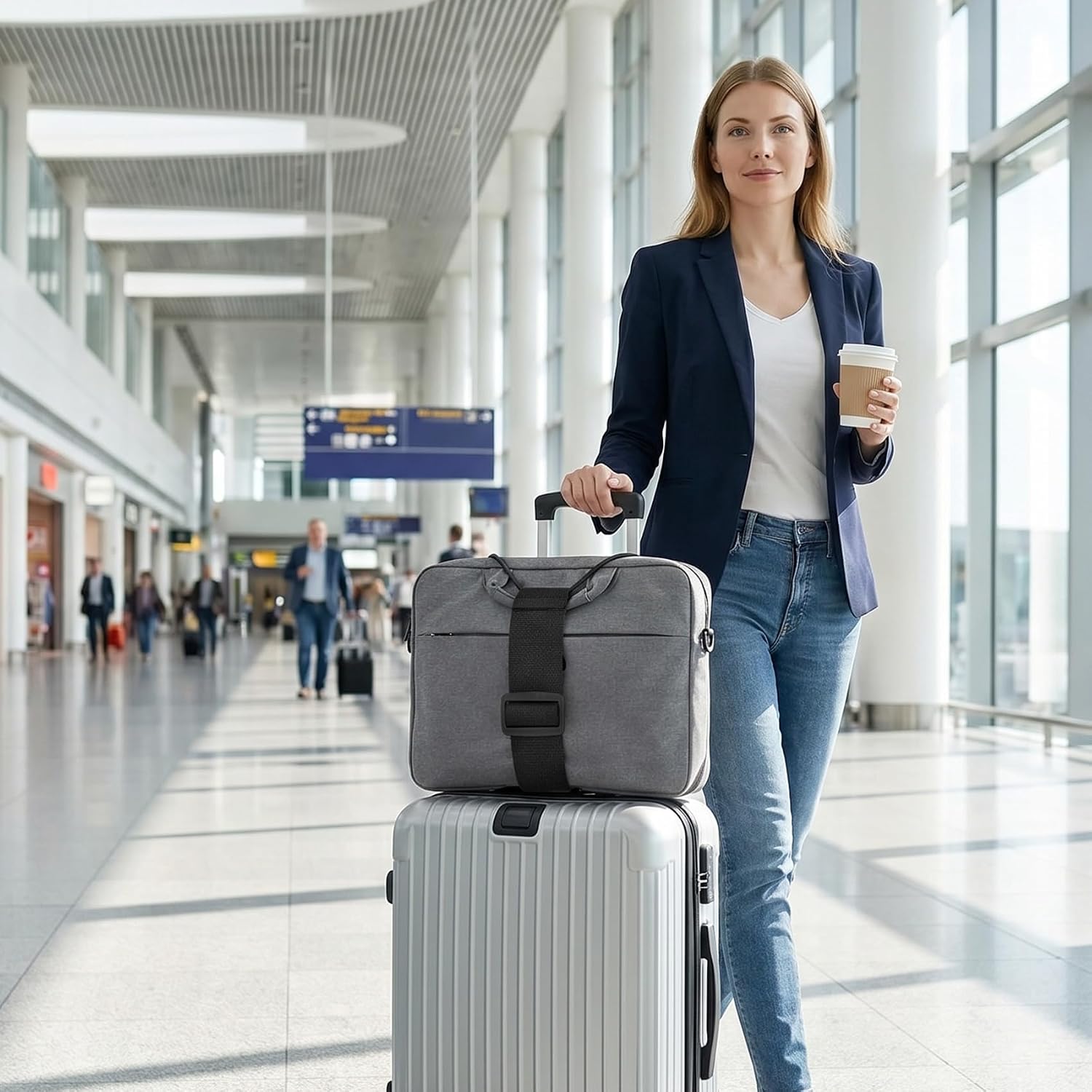 6 Pcs Multi Use Strong Luggage Straps for Suitcases, Flexible Luggage Connector Straps, Adjustable Luggage Strap Bungee for Suitcase Handle, Travel (Black, Rainbow)