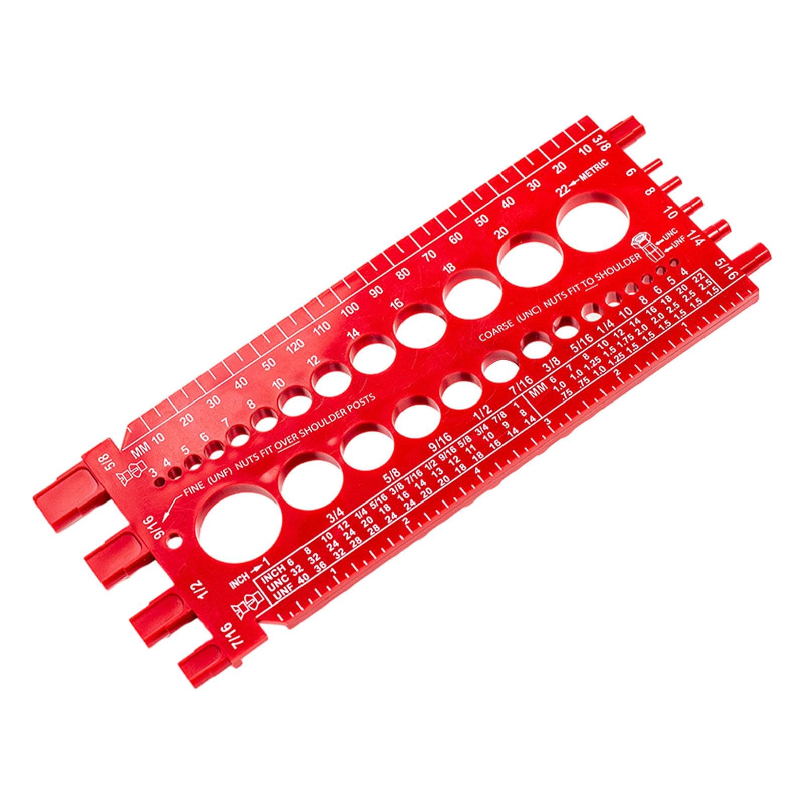 UJEAVETTE® Nut Bolt Thread Gauge Compact Size Gauge Easy To Carry Gift Measurement Tool